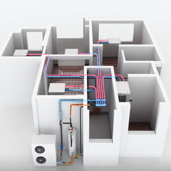 带空调的地暖联供系统（水暖）